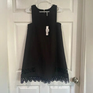 Yoana Baraschi Black Dress Sleeveless Stretchy Cocktail Designer Luxury Small